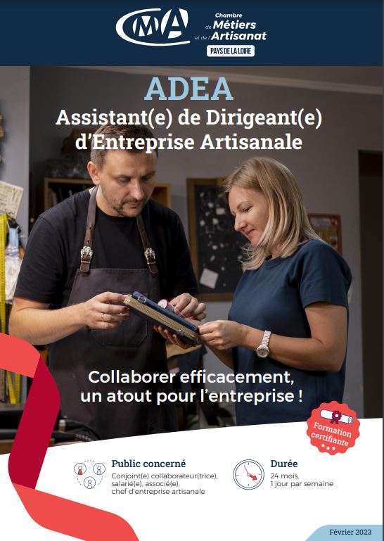 Plaquette ADEA - Assistant(e) de Dirigeant(e) d'Entreprise Artisanale
